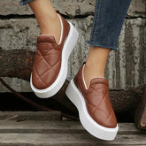 Stitch Detail Household Warm Non-Slip Flats Oshnow